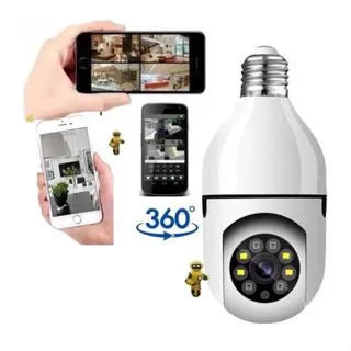 Câmera segurança wifi ip sem fio 360 com encaixe lampada bocal aplicativo yoosee ptz full HD visão noturna - bivolt