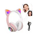 Fone Gatinho Sem Fio Com Led Infantil Meninas Gato