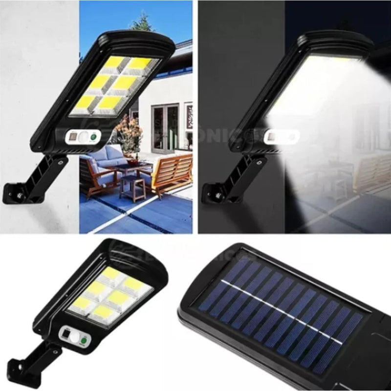 Luminária Solar LED com Sensor de Presença e Refletor Ultra Brilho