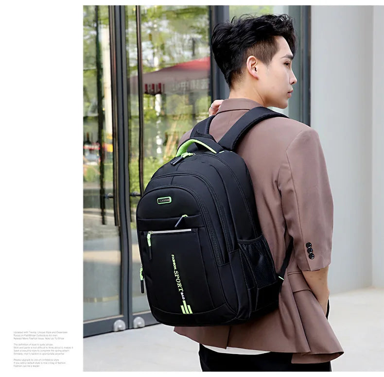 Men's Backpacks Oxford Waterproof Rucksack Business Computer Bag Casual Travel Backpack Senior High School Student Schoolbag